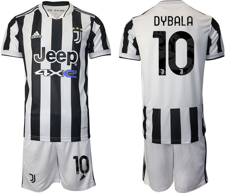 Men 2021-2022 Club Juventus home white #10 Adidas Soccer Jerseys